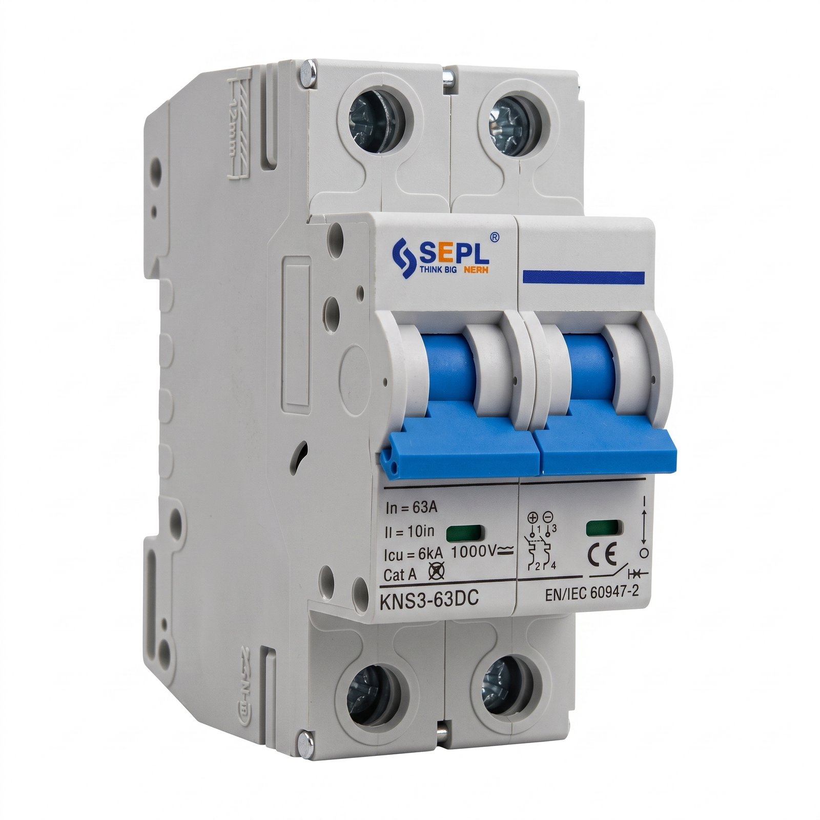 SEPL 2P 63A DC Miniature Circuit Breaker (MCB)